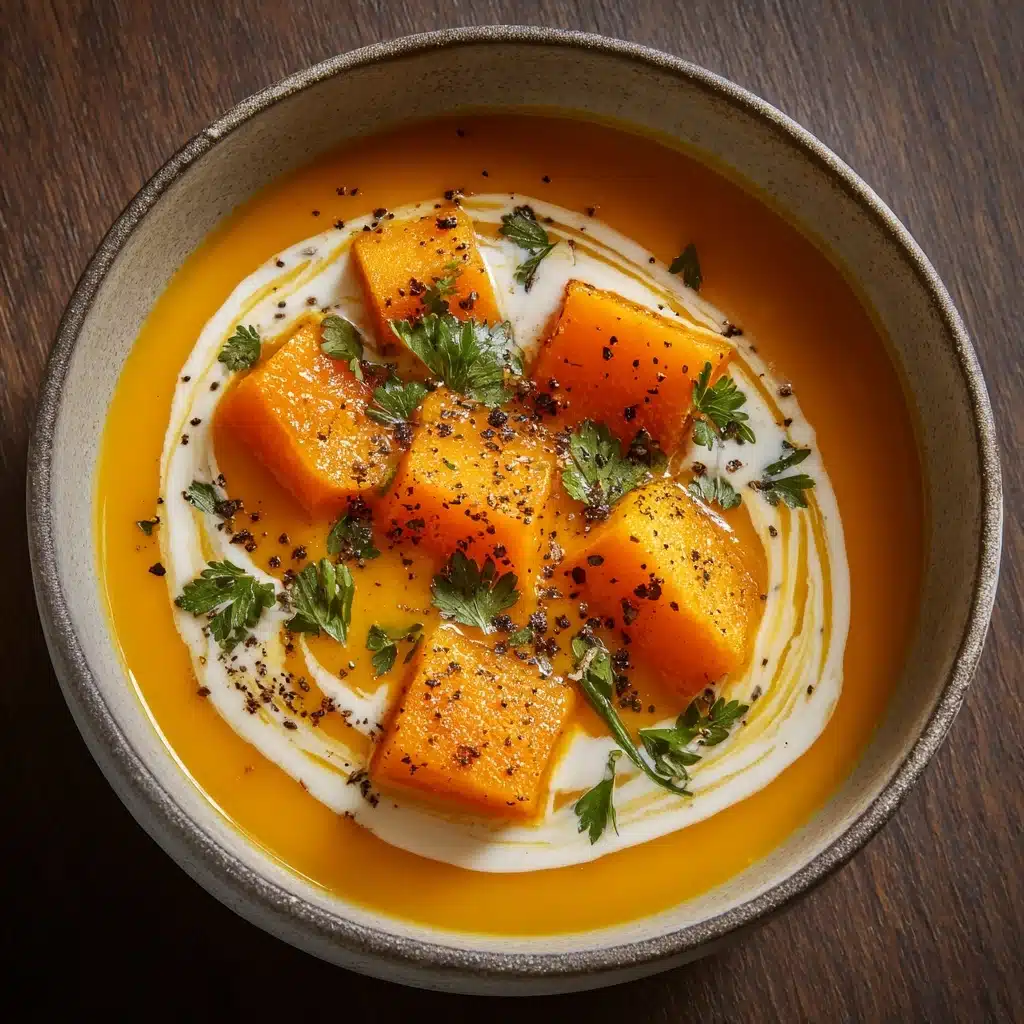 Spicy Butternut Squash Sweet Potato Soup Recipe - Recipe Image