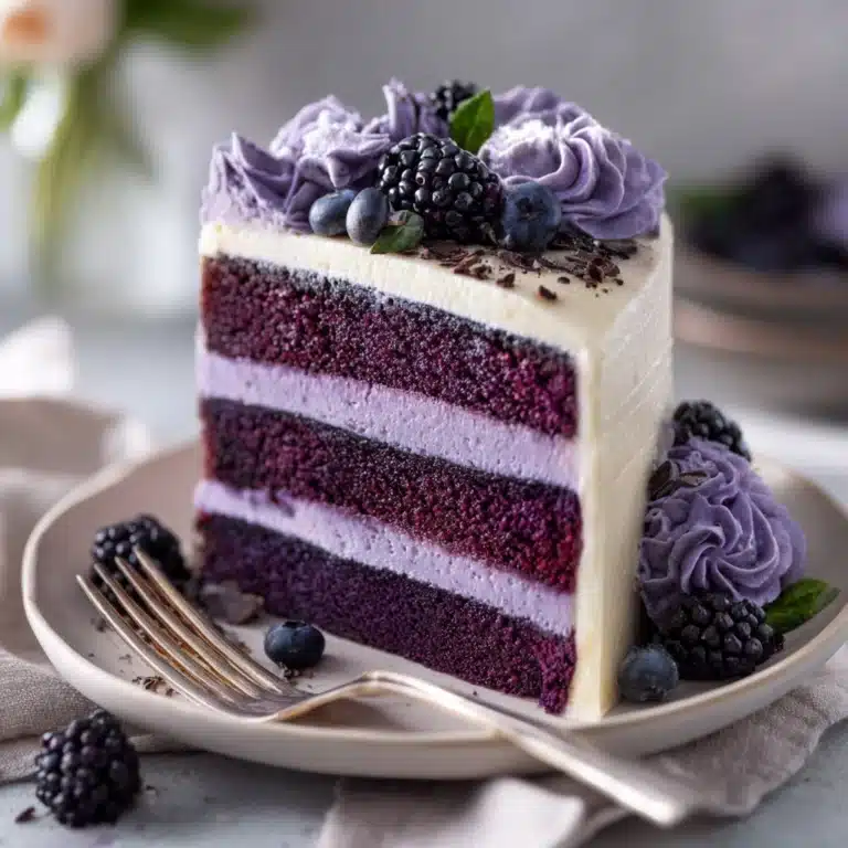 Purple Velvet Cake with White Chocolate Cream Cheese Frosting Recipe
