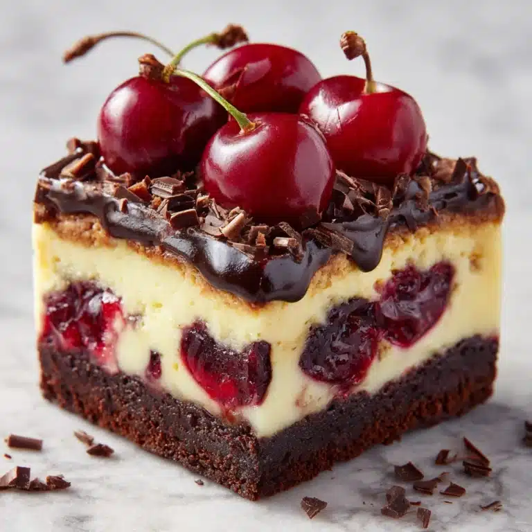 Chocolate Cherry Cheesecake Bars Recipe
