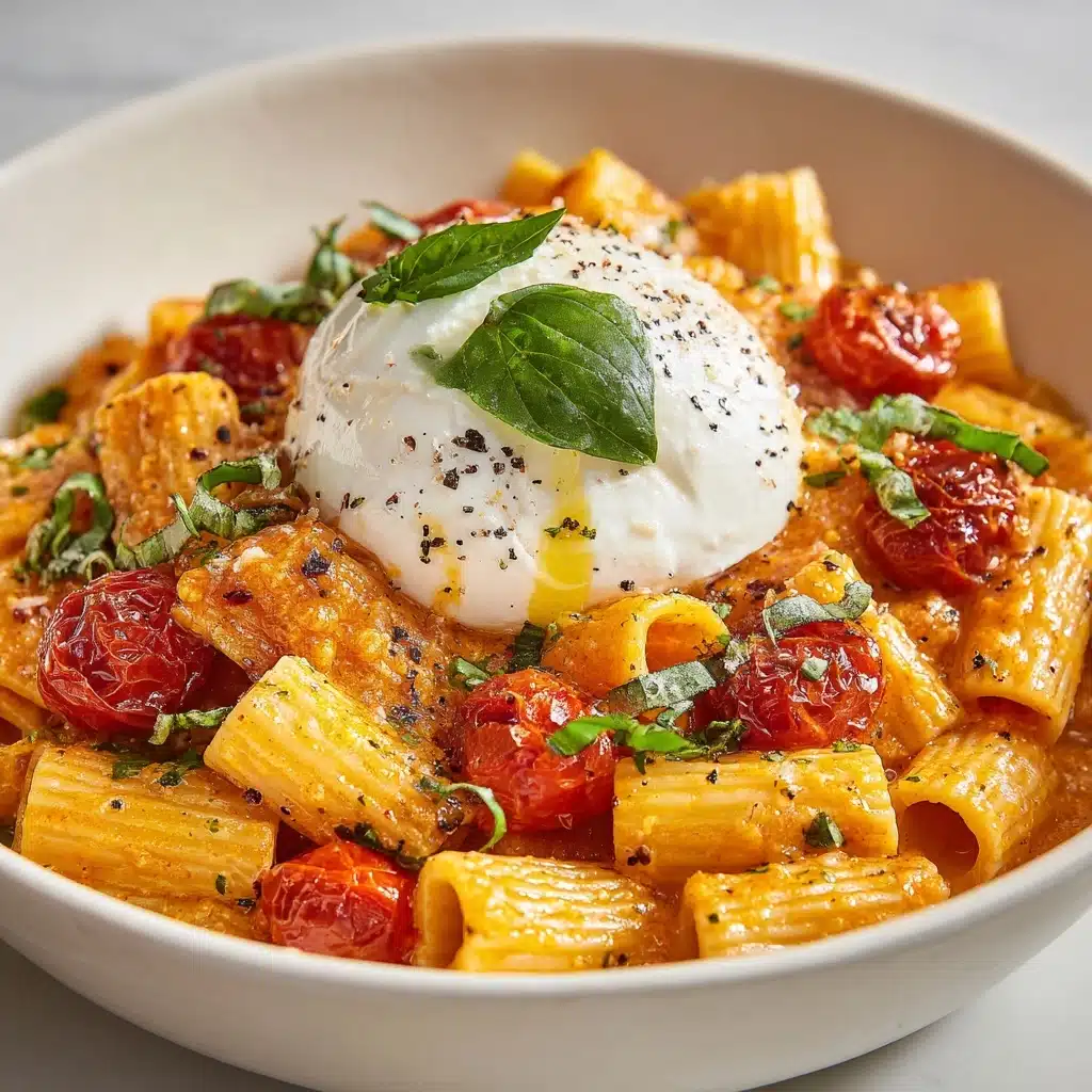 Rigatoni with Burrata and Burst Tomatoes Recipe - Recipe Image
