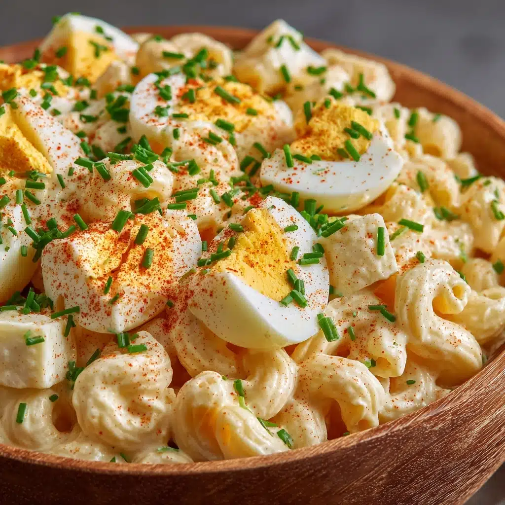 Creamy Deviled Egg Macaroni Salad Recipe - Recipe Image
