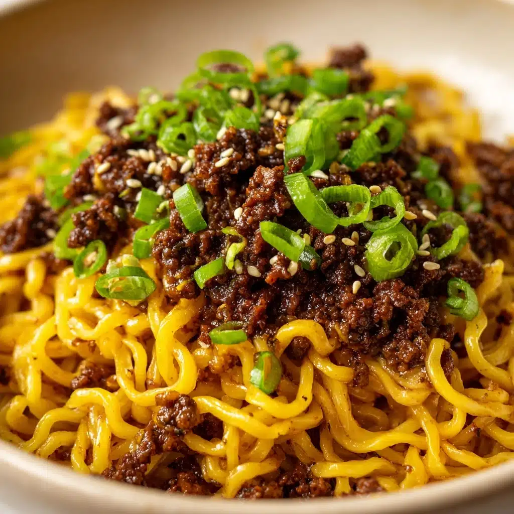 Mongolian Ground Beef Noodles Recipe - Recipe Image