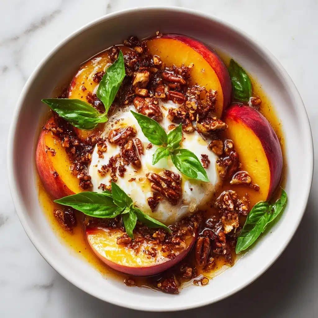 Peach & Burrata Caprese Recipe
