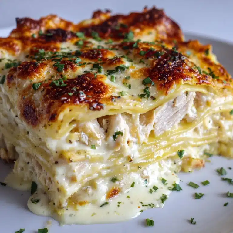 Creamy Chicken Lasagna with White Sauce Recipe