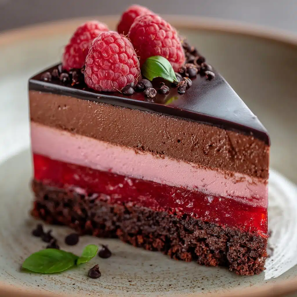 Heavenly Raspberry Chocolate Mousse Cake Recipe - Recipe Image
