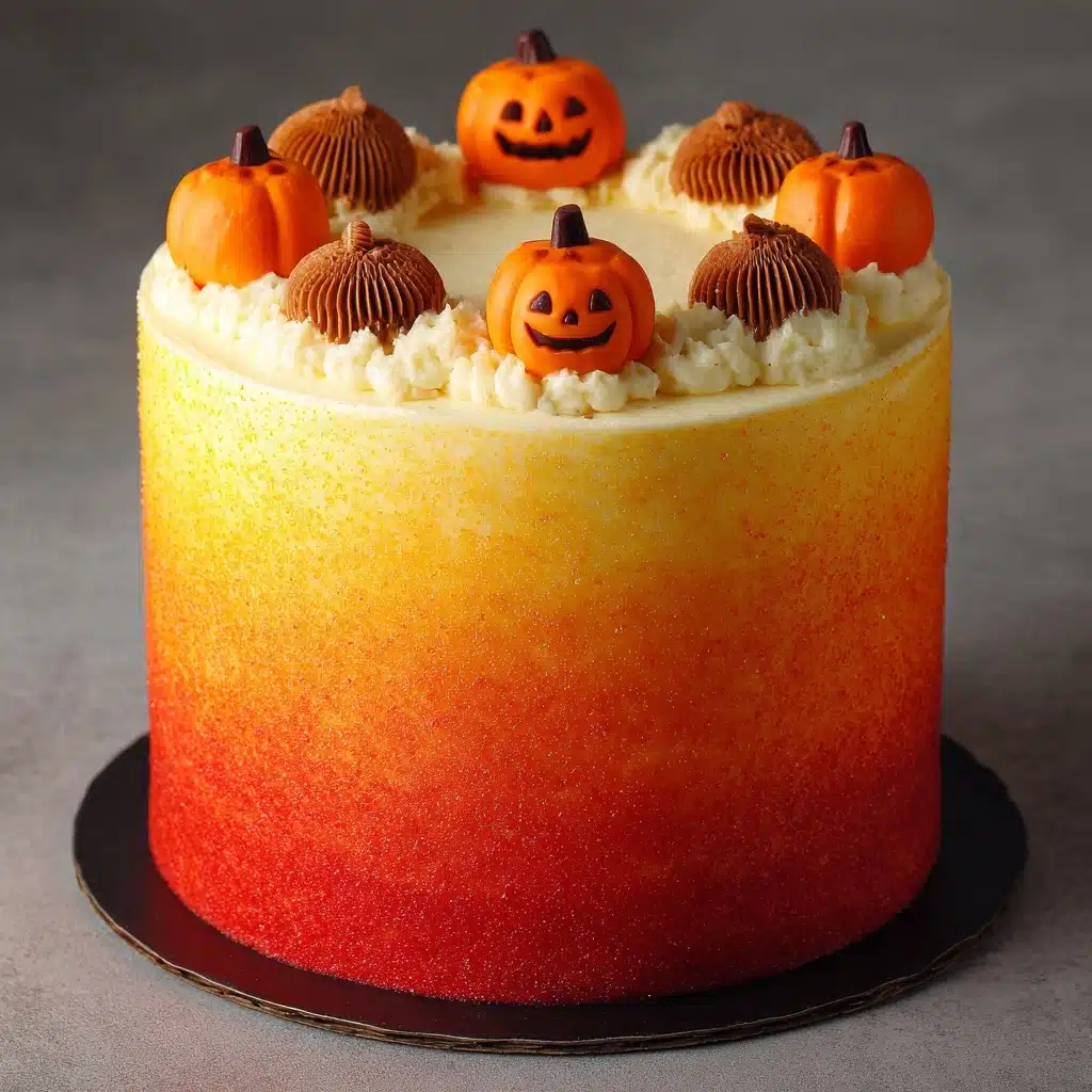 Stenciled Halloween Sprinkle Cake Recipe - Recipe Image