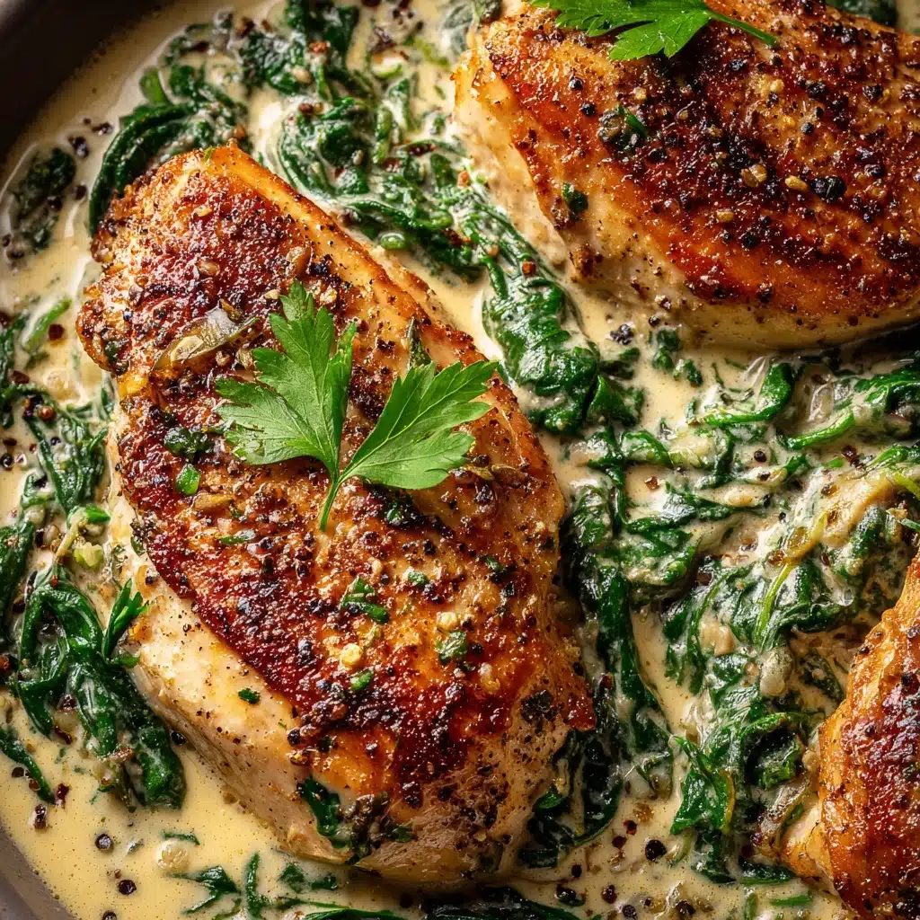 Creamy Chicken with Spinach Dinner Recipe - Recipe Image