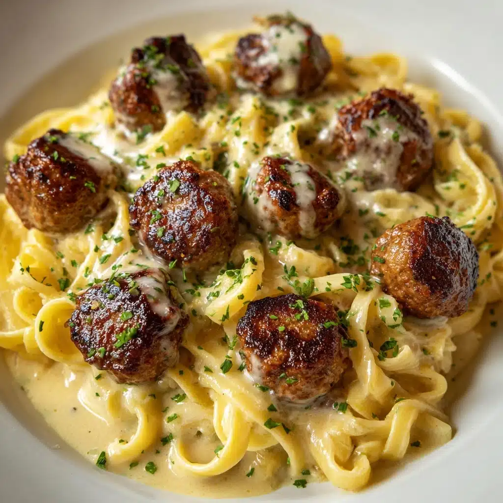 Garlic Butter Meatballs & Parmesan Linguine Dream Recipe - Recipe Image