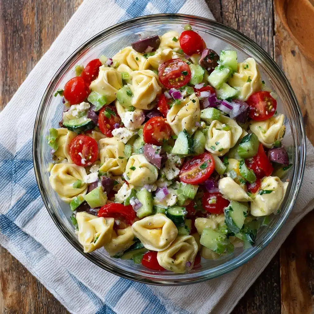 Greek Tortellini Pasta Salad Recipe - Recipe Image