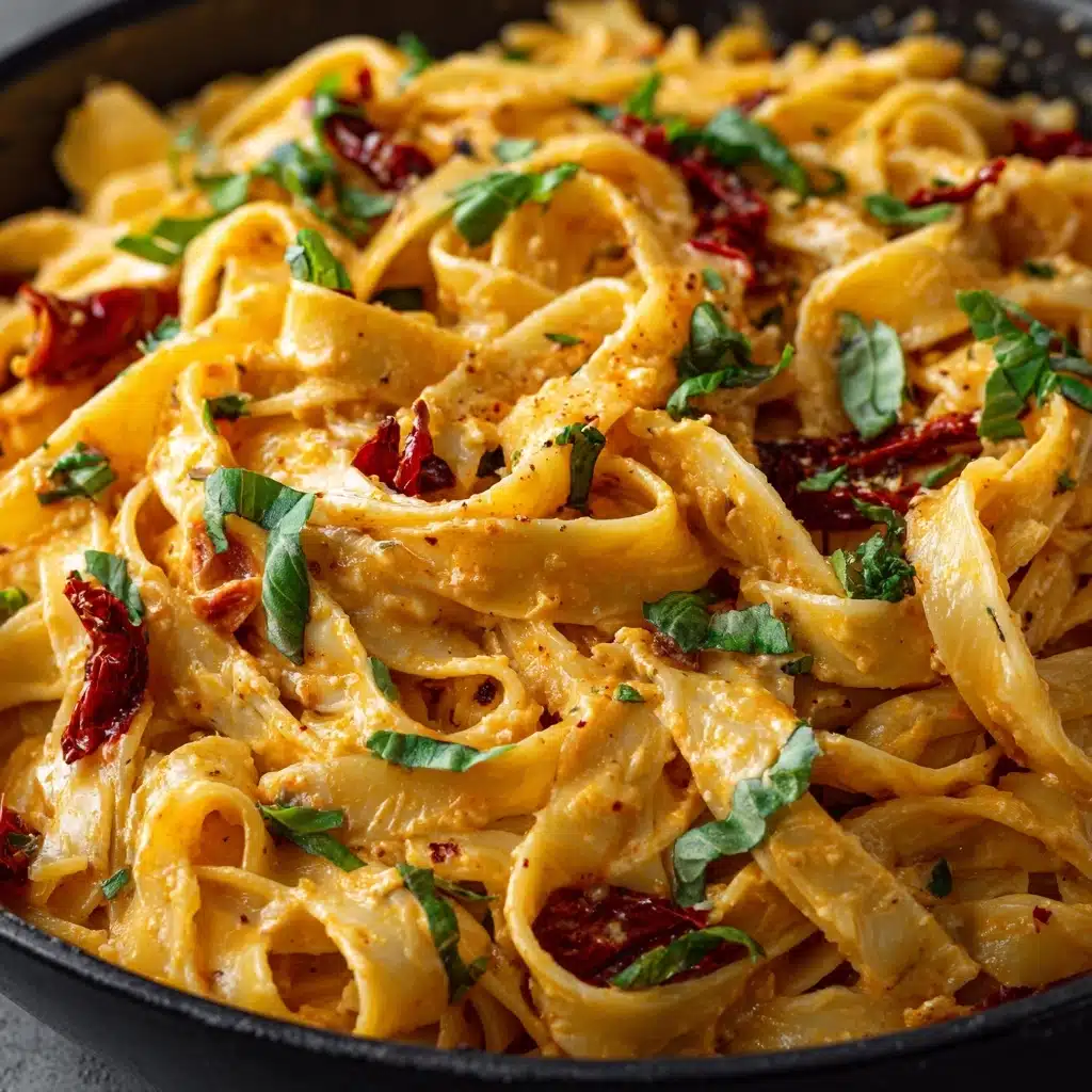 Creamy Sun-Dried Tomato Fettuccine Recipe - Recipe Image