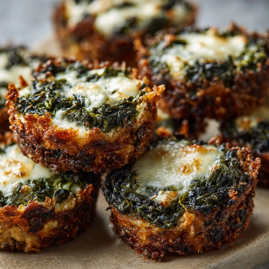Spinach Dip Cheese Crisps Recipe - Recipe Image
