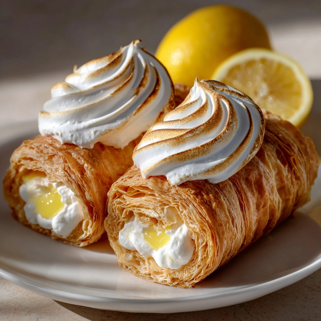 Zesty Lemon Meringue Pie Cannolis Recipe - Recipe Image