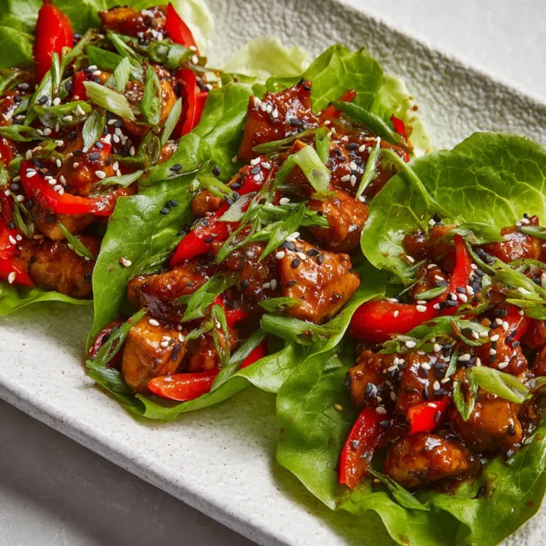 Teriyaki Chicken Lettuce Wraps Recipe