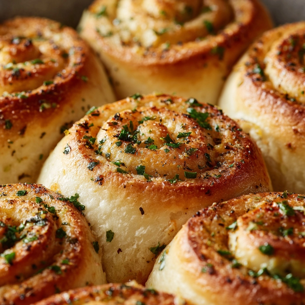 Garlic Bread Roll Ups Recipe - Recipe Image