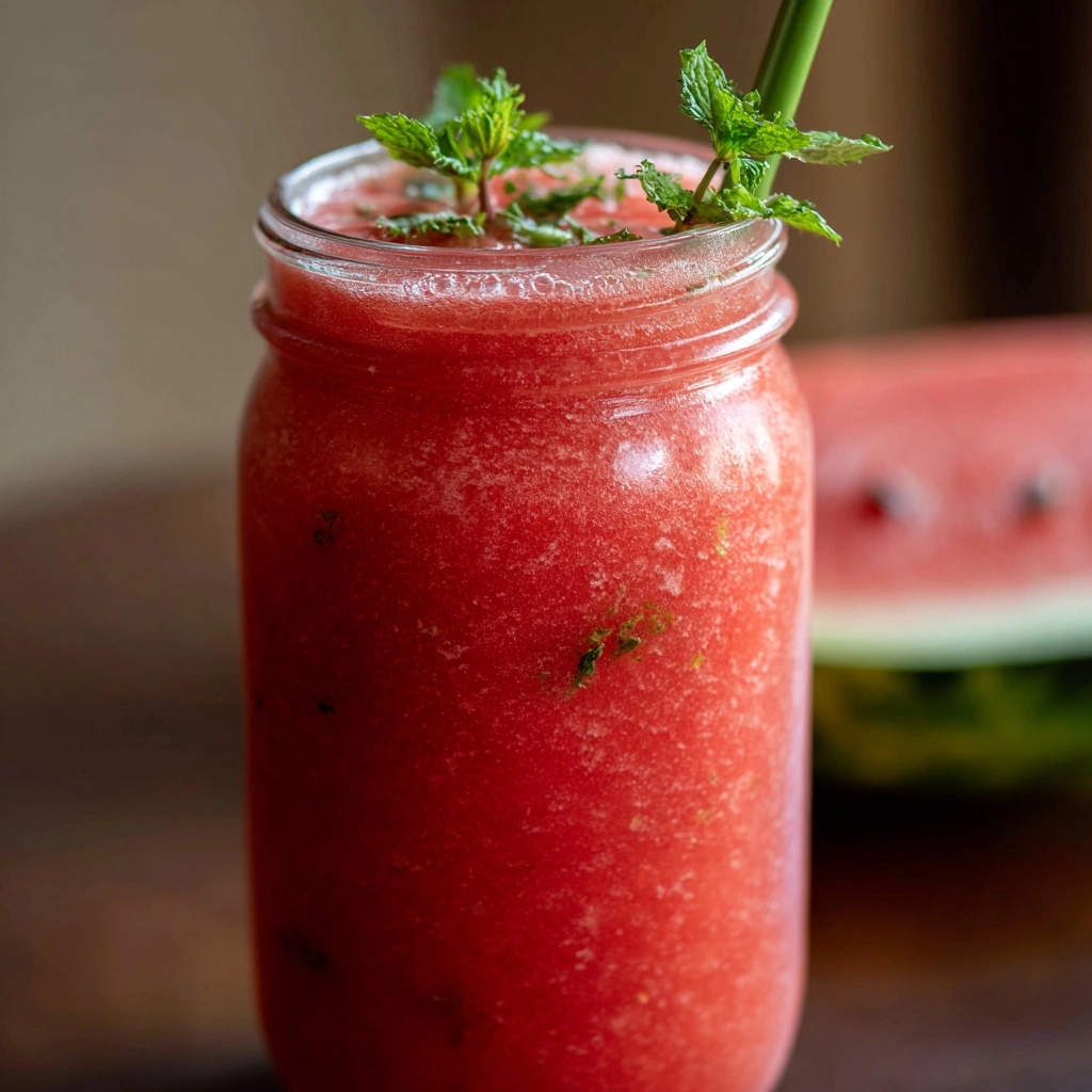Watermelon Strawberry Smoothie Recipe - Recipe Image