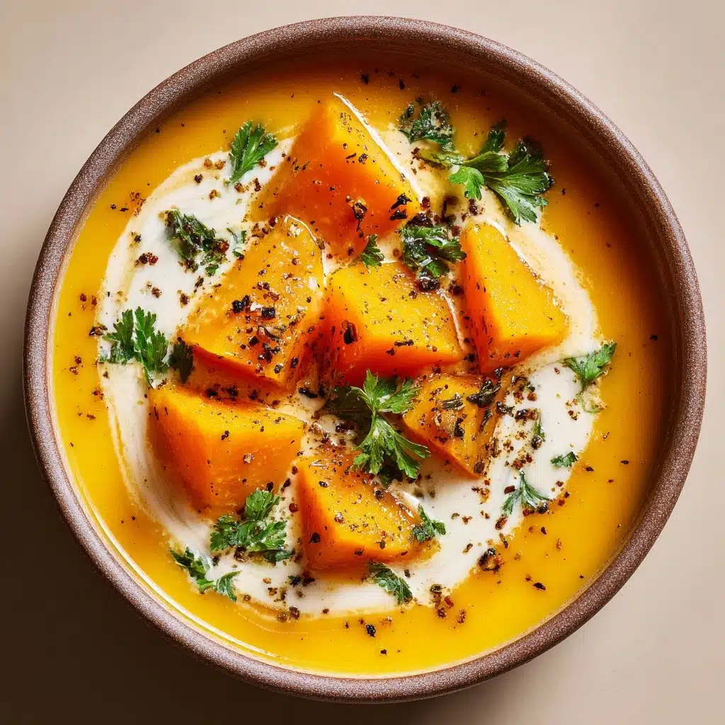 Spicy Butternut Squash Sweet Potato Soup Recipe - Recipe Image