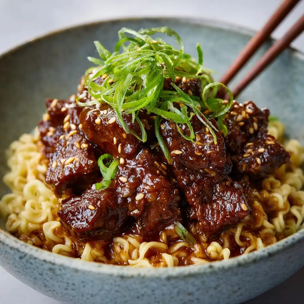 Honey Soy Crispy Beef and Noodles Recipe - Recipe Image