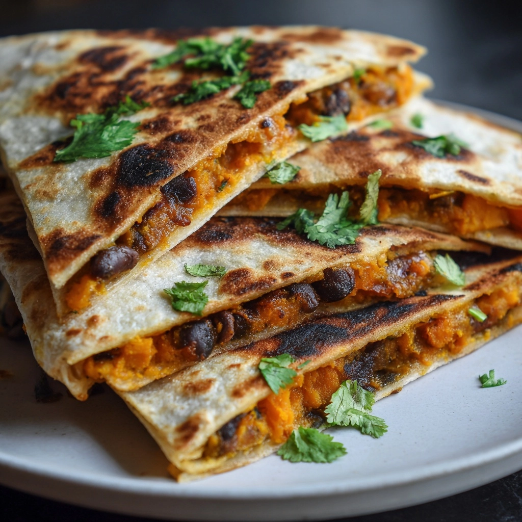 Roasted Sweet Potato and Black Bean Quesadillas Recipe