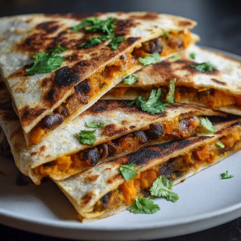 Roasted Sweet Potato and Black Bean Quesadillas Recipe - Recipe Image