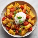 Rigatoni with Burrata and Burst Tomatoes Recipe