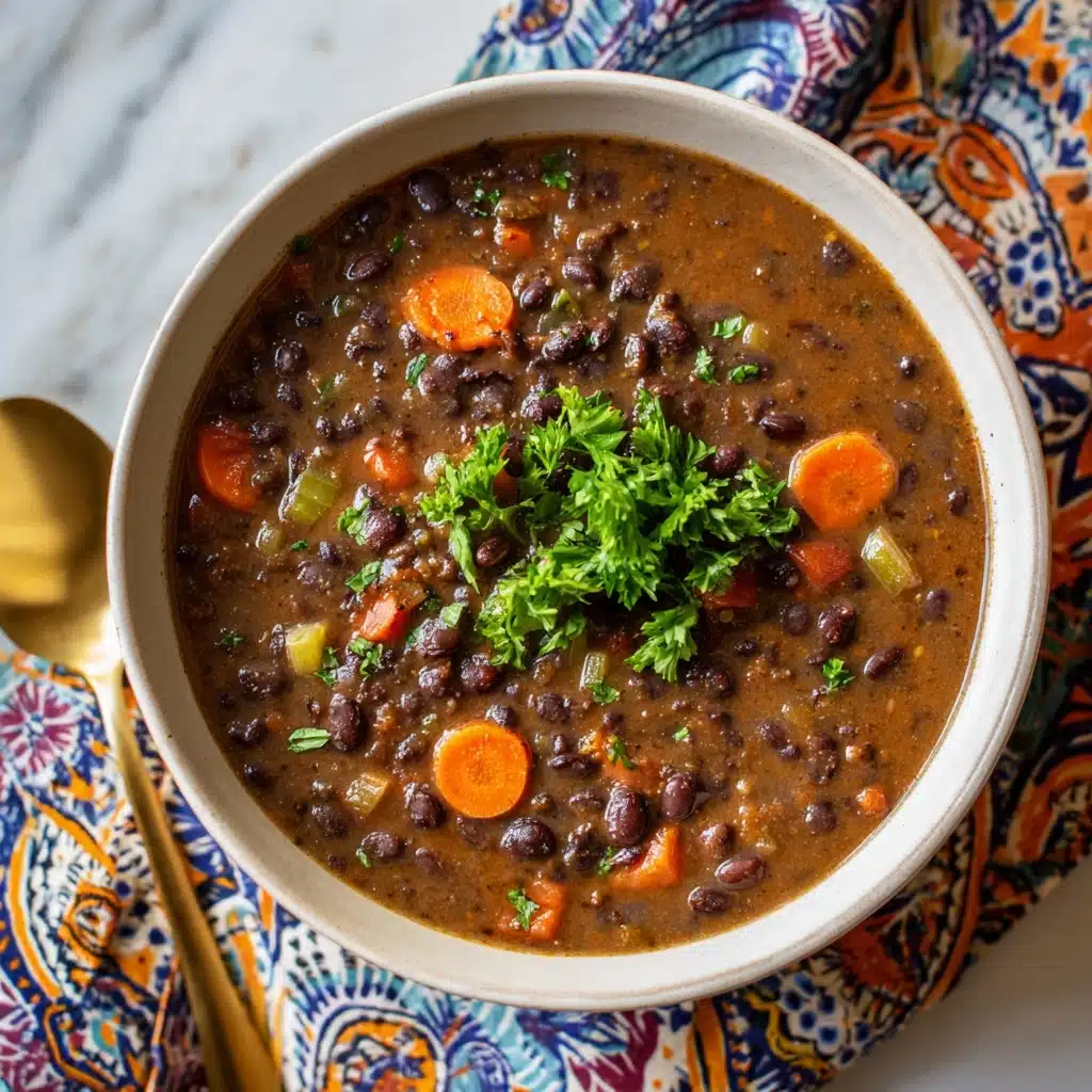 Easy Black Bean Salsa Soup Recipe - Recipe Image
