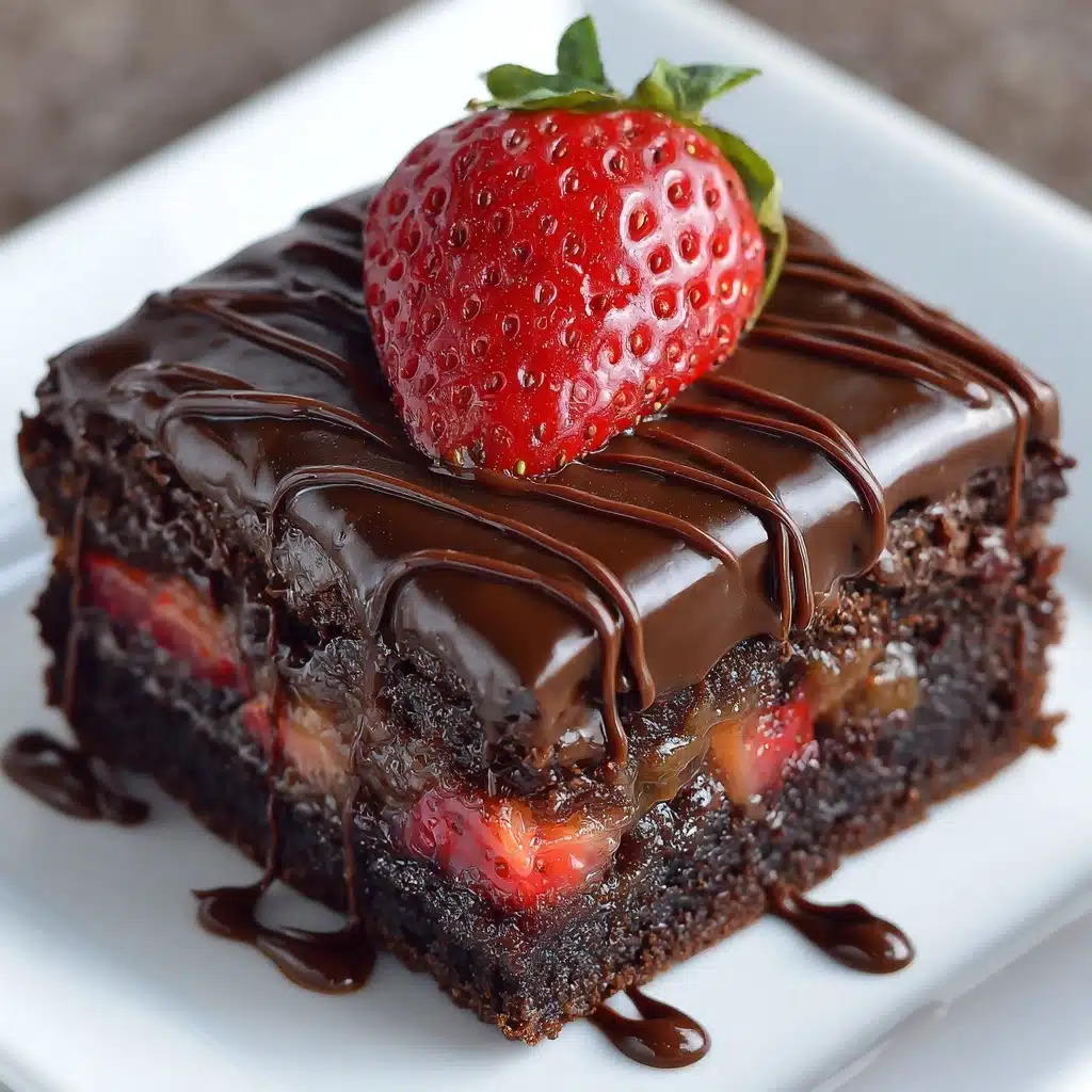 Chocolate-Covered Strawberry Brownies Recipe