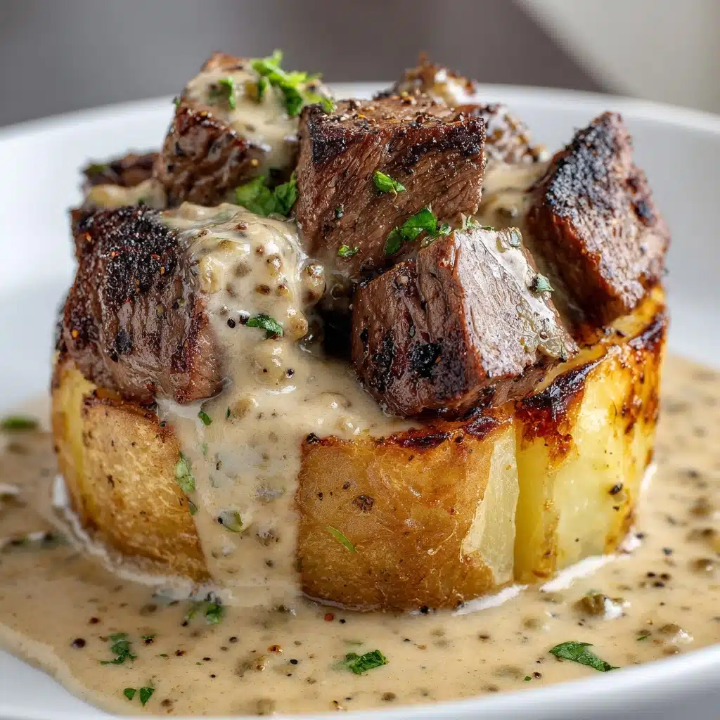 Loaded Baked Potato with Steak Bites Recipe - Recipe Image