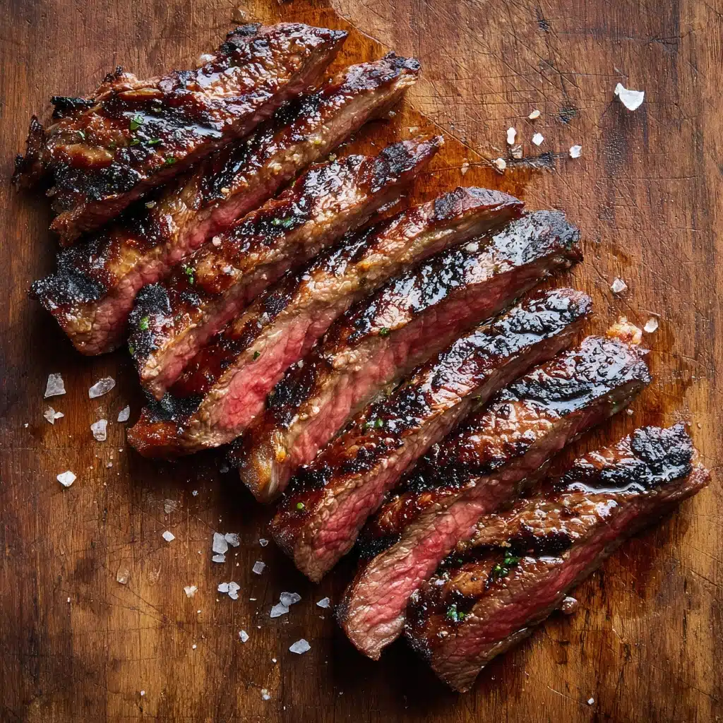 Grilled Balsamic and Garlic Flank Steak Recipe - Recipe Image