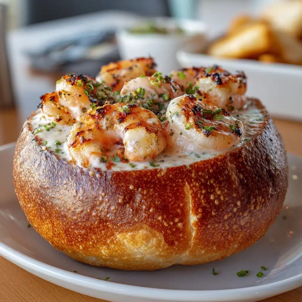 Stuffed Seafood Bread Bowl Recipe - Recipe Image