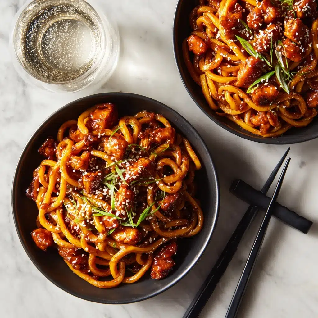 Slow Cooker Honey Garlic Chicken Noodles Recipe - Recipe Image