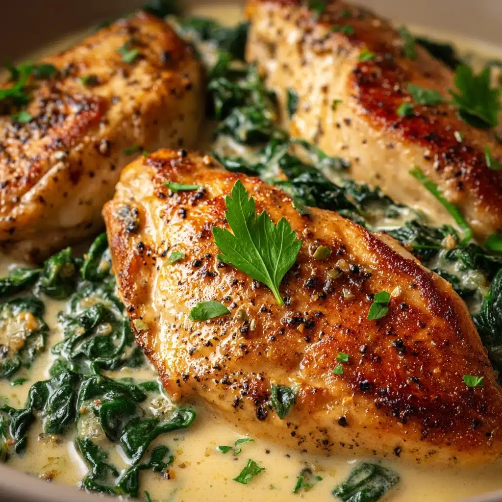 Creamy Chicken with Spinach Dinner Recipe - Recipe Image