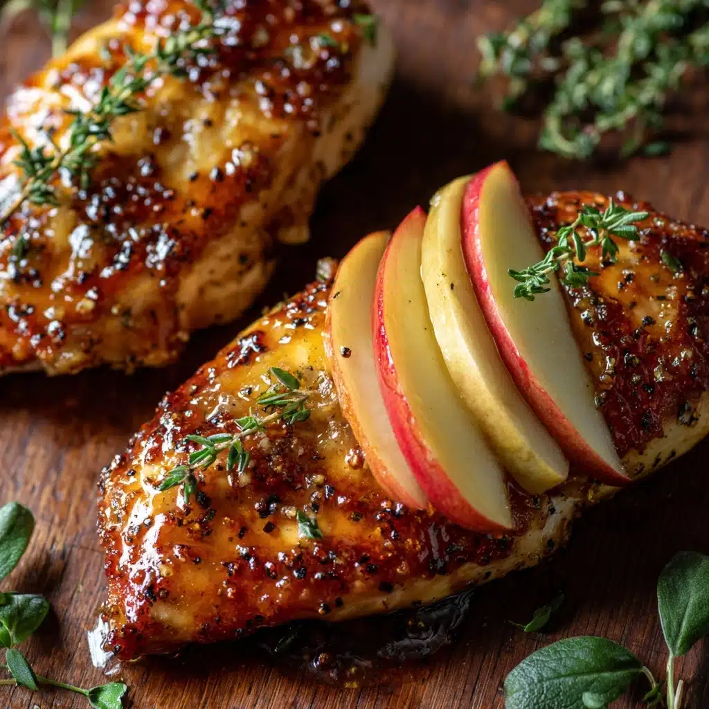 Maple Mustard Glazed Chicken Breast Stuffed with Brie & Apple Recipe - Recipe Image