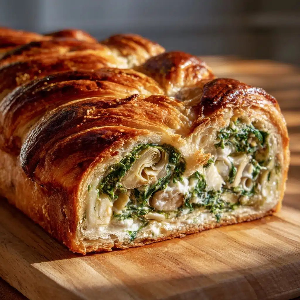 Spinach Artichoke Dip Pull-Apart Christmas Bread Recipe - Recipe Image