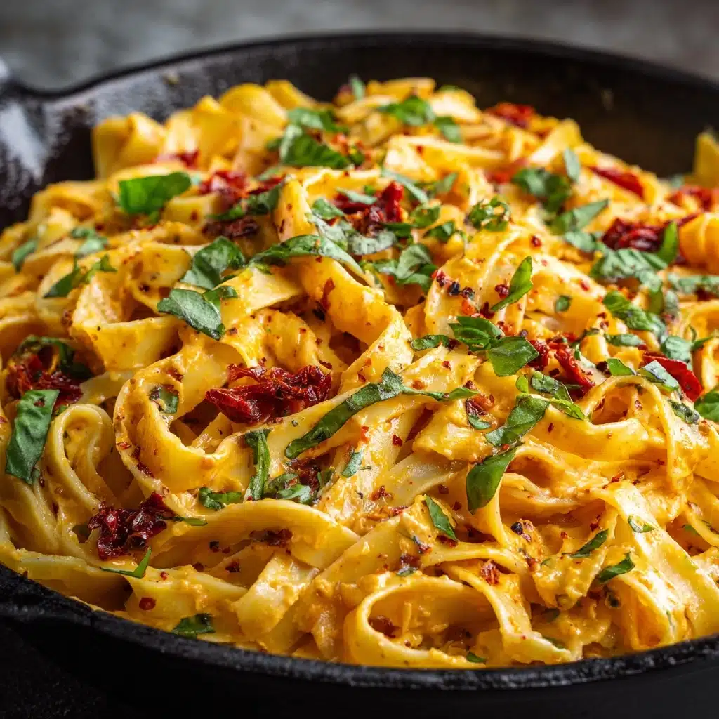 Creamy Sun-Dried Tomato Fettuccine Recipe - Recipe Image