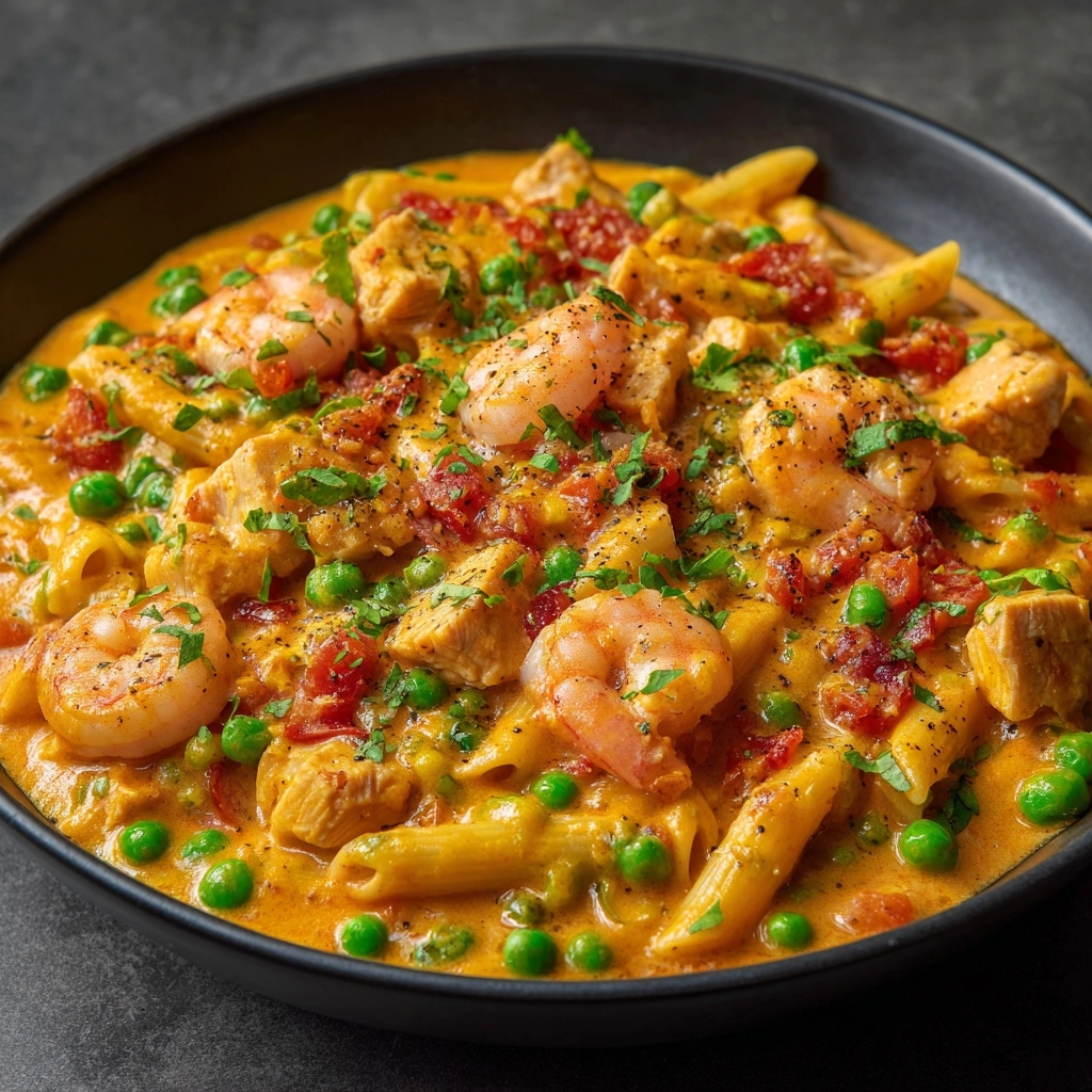Creamy Garlic Shrimp Pasta Recipe - Recipe Image