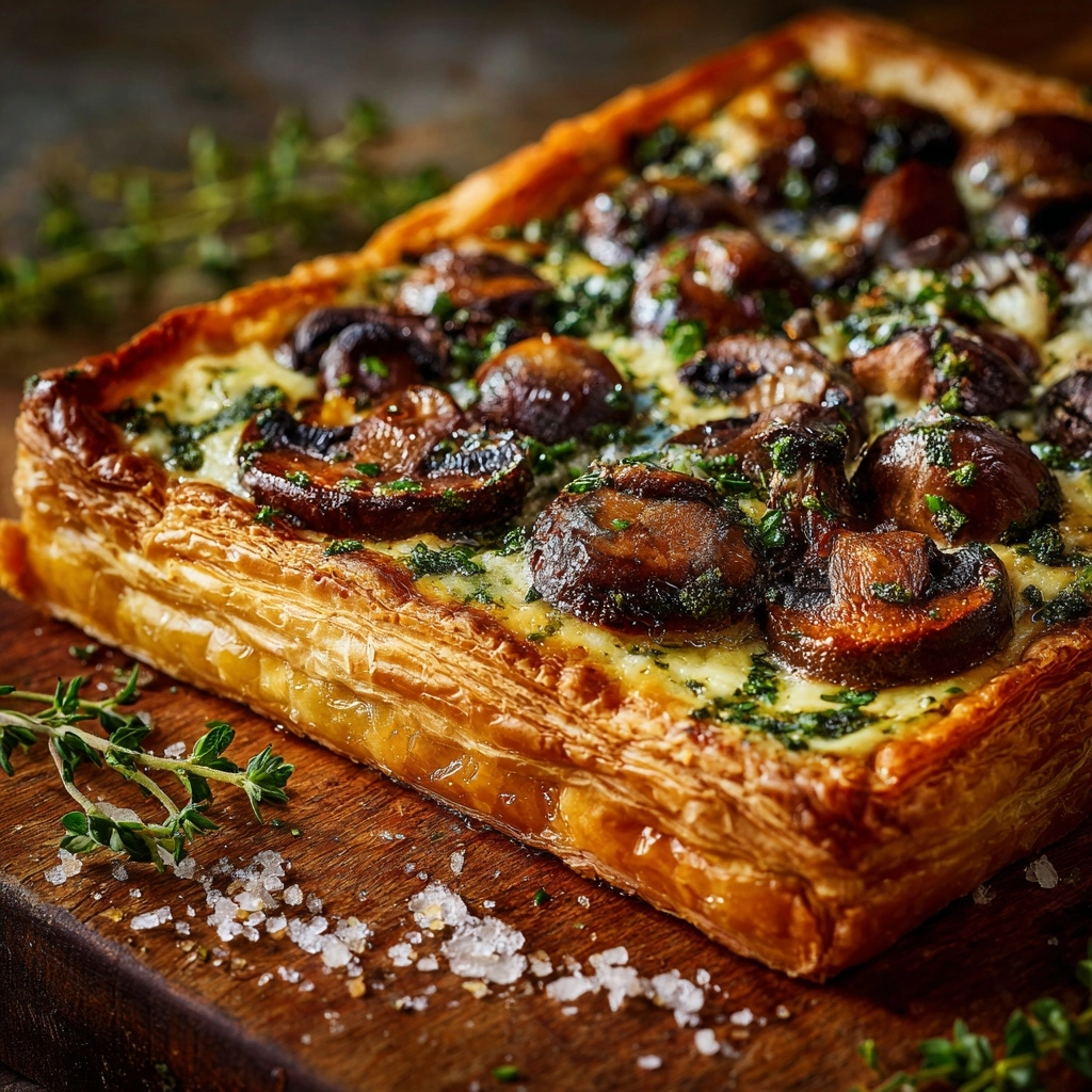 Mushroom and Goat Cheese Tarts with Shallots Recipe