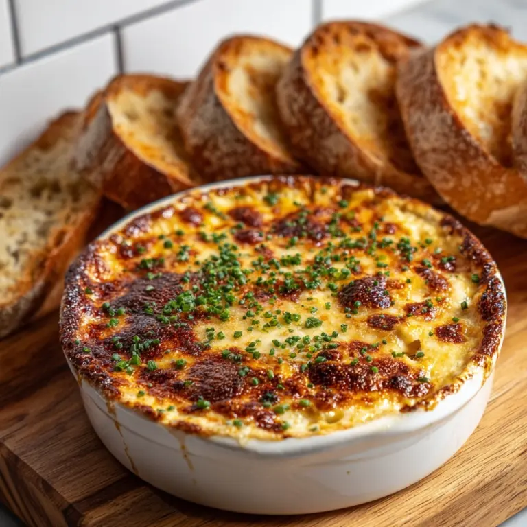 Baked Garlic Bread Dip Recipe