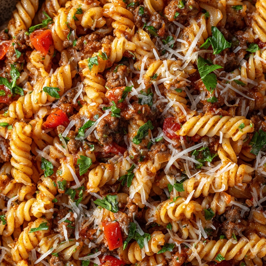 Cheesy Beef Pasta Recipe - Recipe Image