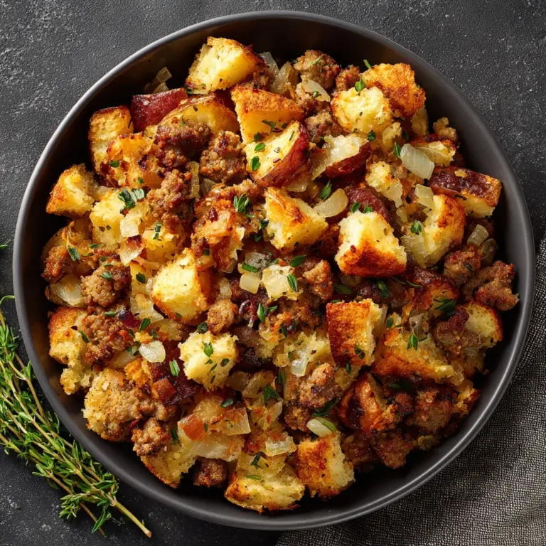Crockpot Stuffing with Sausage and Apple Recipe