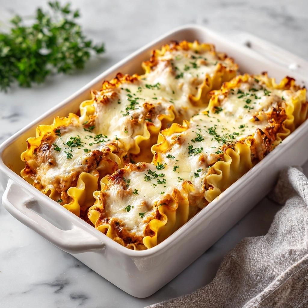 Chicken Alfredo Lasagna Rolls Recipe - Recipe Image