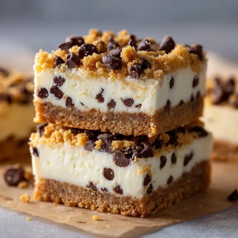 No-Bake Cookie Dough Cheesecake Bars: Recipe