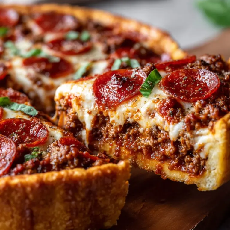 Stuffed Deep Dish Pizza Pie Recipe