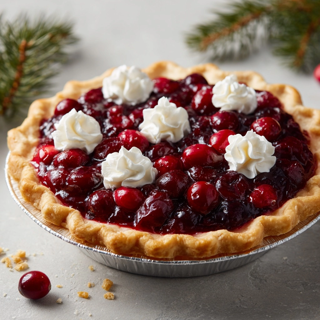 Cranberry Custard Pie Recipe - Recipe Image