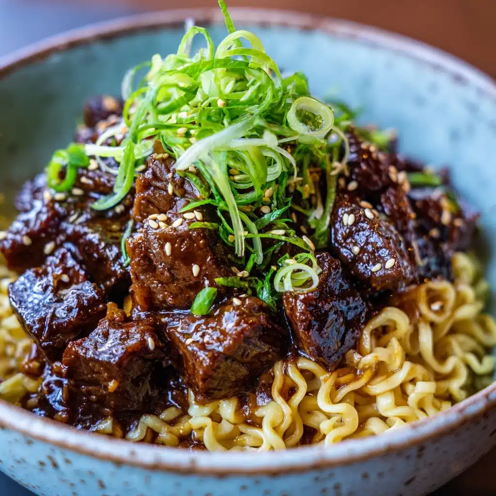 Honey Soy Crispy Beef and Noodles Recipe - Recipe Image