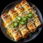 Jalapeño Cream Cheese Chicken Taquitos with Buffalo Sauce Recipe