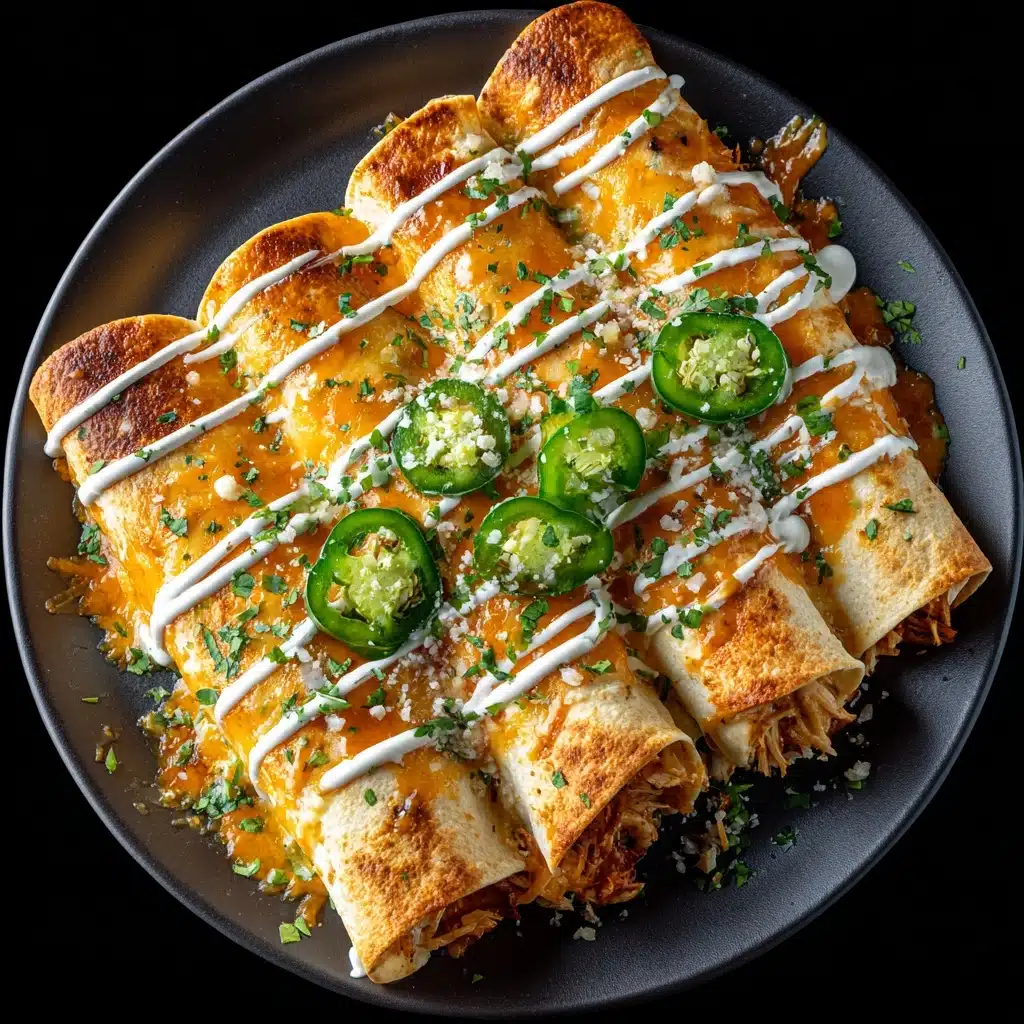 Jalapeño Cream Cheese Chicken Taquitos with Buffalo Sauce Recipe - Recipe Image
