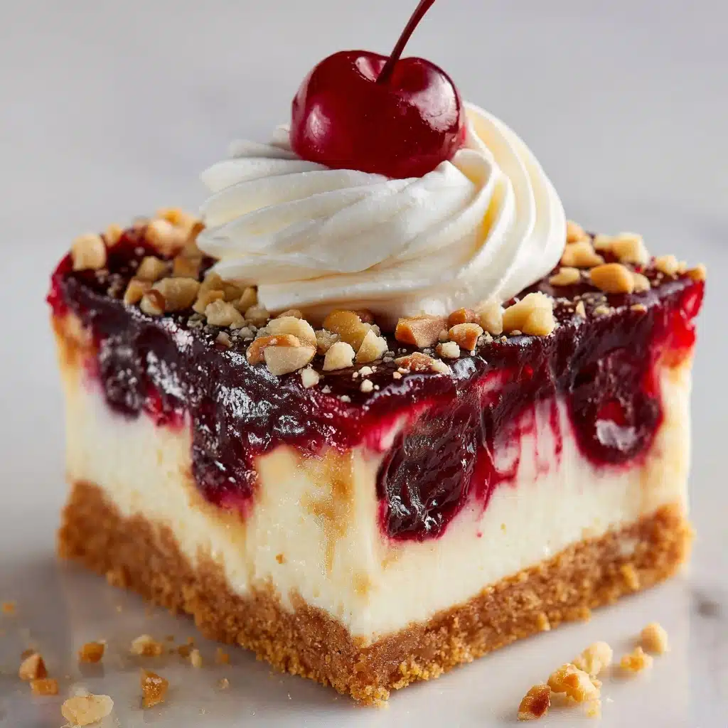 No-Bake Cherry Cheesecake Bars Recipe - Recipe Image