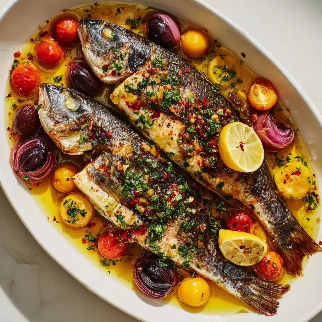 Easy Mediterranean Baked Mackerel Fish Recipe - Recipe Image