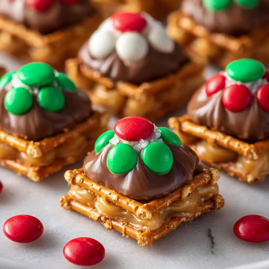 Christmas Caramel Pretzel Bites Recipe - Recipe Image