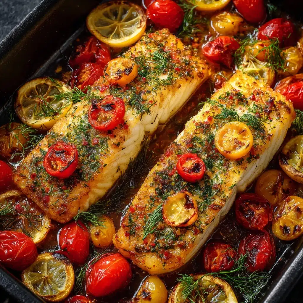 Mediterranean Baked Fish Recipe - Recipe Image
